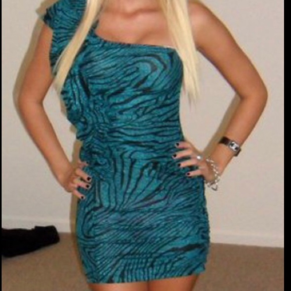 Black and green dress